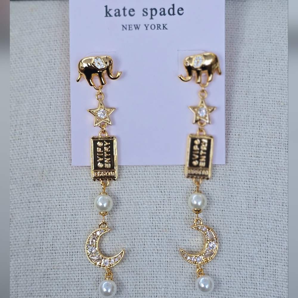 Kate Spade Winter Carnival Charm Linear Earrings - Picture 1 of 8